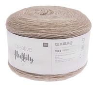 Rico Design Creative Fluffily staub (11), 150g Bobbel Flauschgarn Kuschelwolle zum Stricken oder Häkeln
