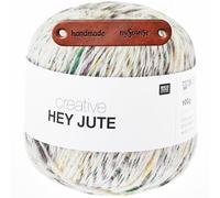 Rico Design CREATIVE ""HEY JUTE"" Summer Premium Wolle 100g Rustikaler Naturlook für Taschen Körbe und kreative Wohnideen mit mySearose Label