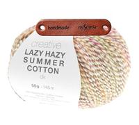 Rico Design CREATIVE LAZY HAZY SUMMER COTTON DK BEIGE Premium Wolle 50g Luftiger Twistlook für sommerliche Tops und Tücher mit mySearose Label