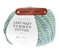 Rico Design CREATIVE LAZY HAZY SUMMER COTTON DK EUKALYPTUS Premium Wolle 50g Luftiger Twistlook für sommerliche Tops und Tücher mit mySearose Label
