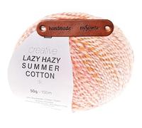 Rico Design CREATIVE LAZY HAZY SUMMER COTTON DK LACHS Premium Wolle 50g Luftiger Twistlook für sommerliche Tops und Tücher mit mySearose Label