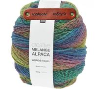 Rico Design CREATIVE MELANGE ALPACA WONDERBALL DK AQUA Premium Wolle 100g Weicher Farbverlauf für stilvolle Wintermode, Accessoires und besondere Geschenkideen mit mySearose Label