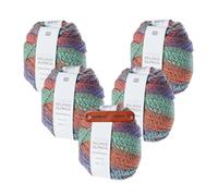 Rico Design CREATIVE MELANGE ALPACA WONDERBALL DK ETHNO Premium Wolle 5 x 100g Weicher Farbverlauf für stilvolle Wintermode, Accessoires und besondere Geschenkideen mit mySearose Label