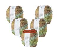 Rico Design CREATIVE MELANGE ALPACA WONDERBALL DK MOSS Premium Wolle 5 x 100g Weicher Farbverlauf für stilvolle Wintermode, Accessoires und besondere Geschenkideen mit mySearose Label