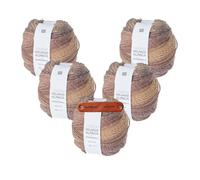 Rico Design CREATIVE MELANGE ALPACA WONDERBALL DK TERRA Premium Wolle 5 x 100g Weicher Farbverlauf für stilvolle Wintermode, Accessoires und besondere Geschenkideen mit mySearose Label