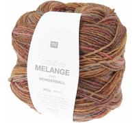 Rico Design Creative Melange Aran Wonderball, Farbverlaufswolle Nadelstärke zum Stricken oder Häkeln, Wolle 200g Knäuel (029)