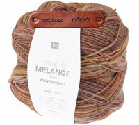 Rico Design CREATIVE MELANGE ARAN WONDERBALL AUTUMN Premium Wolle 200g Warmer Farbverlauf für elegante Outfits, gemütliche Lieblingsstücke, Accessoires und Dekoration mit mySearose Label