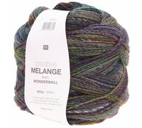 Rico Creative Melange Aran Wonderball Fabe 12, Farbverlaufswolle Nadelstärke 5 mm zum Stricken oder Häkeln, Wolle 200g Knäuel