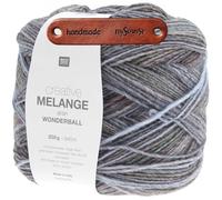 Rico Design CREATIVE MELANGE ARAN WONDERBALL CLOUDS Premium Wolle 200g Warmer Farbverlauf für elegante Outfits, gemütliche Lieblingsstücke, Accessoires und Dekoration mit mySearose Label