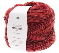 Creative Melange Aran Wonderball von Rico Design, Beere-Mix, aus Schurwolle