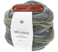 Rico Design CREATIVE MELANGE ARAN WONDERBALL FOREST Premium Wolle 200g Warmer Farbverlauf für elegante Outfits, gemütliche Lieblingsstücke, Accessoires und Dekoration mit mySearose Label