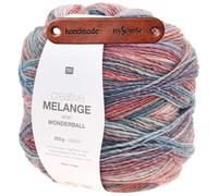 Rico Design CREATIVE MELANGE ARAN WONDERBALL MAUVE EFEU Premium Wolle 200g Warmer Farbverlauf für elegante Outfits, gemütliche Lieblingsstücke, Accessoires und Dekoration mit mySearose Label