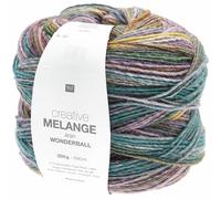 Rico Creative Melange Aran Wonderball Fabe 17, Farbverlaufswolle Nadelstärke 5 mm zum Stricken oder Häkeln, Wolle 200g Knäuel