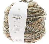 Rico Design Wolle Creative Melange Aran Wonderball - Schurwolle, 200 g Knäuel - Natur-Mix