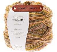 Rico Design CREATIVE MELANGE ARAN WONDERBALL ORANGE-GRÜN Premium Wolle 200g Warmer Farbverlauf für elegante Outfits, gemütliche Lieblingsstücke, Accessoires und Dekoration mit mySearose Label
