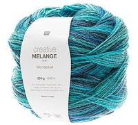 Creative Melange Aran Wonderball von Rico Design, Aqua-Mix, aus Schurwolle