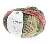 Rico Design Rico Design 5 x 50 g Creative Melange Chunky Garn Wolle Stricken Häkeln 24 Farben 050 | Lila-Grün 0.25 kg