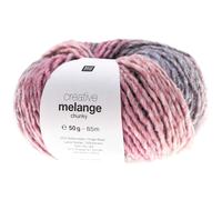 Rico Design Rico Design 5 x 50 g Creative Melange Chunky Garn Wolle Stricken Häkeln 24 Farben 060 | Rosa-Blau 0.25 kg