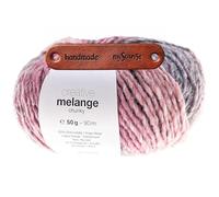 Rico Design CREATIVE MELANGE CHUNKY ROSA-BLAU Premium Wolle 50g Bulky Flauschiges Warmes Farbverlaufsgarn für kuschelige Wintermode und gemütliche Accessoires mit mySearose Label