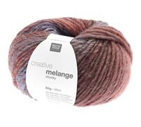 Rico Design Garn Creative Melange Chunky 074 Rostgrün – 53/47% Schurwolle/Polyacryl, NS 6–7