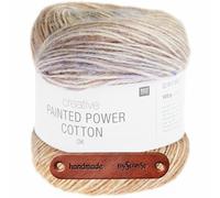 Rico Design CREATIVE PAINTED POWER COTTON DK BEACH PEBBLES Premium Wolle 100g Farbverlaufsgarn für luftige Kleidung Tücher und kreative Sommerprojekte mit mySearose Label