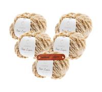 Rico Design Creative Petit Lapin Super chunky 04 Senf Premium Wolle 5 x 100g Kunstfellgarn für flauschige Accessoires Plüschtiere und warme Winterprojekte mit mySearose Label