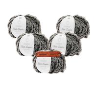 Rico Design Creative Petit Lapin Super chunky 08 Anthrazit Premium Wolle 5 x 100g Kunstfellgarn für flauschige Accessoires Plüschtiere und warme Winterprojekte mit mySearose Label