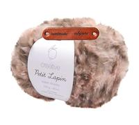 Rico Design Creative Petit Lapin Super chunky 10 Puder Taupe Premium Wolle 100g Kunstfellgarn für flauschige Accessoires Plüschtiere und warme Winterprojekte mit mySearose Label