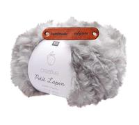 Rico Design Creative Petit Lapin Super chunky 12 Silber Grau Premium Wolle 100g Kunstfellgarn für flauschige Accessoires Plüschtiere und warme Winterprojekte mit mySearose Label