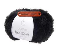 Rico Design Creative Petit Lapin Super chunky 16 Schwarz Premium Wolle 100g Kunstfellgarn für flauschige Accessoires Plüschtiere und warme Winterprojekte mit mySearose Label