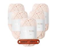 Rico Design CREATIVE RICORUMI DK PUDER Premium Wolle 5 x 25g kuschelweich feines Chenillegarn für Amigurumi Häkelfiguren und kreative Dekoideen mit mySearose Label