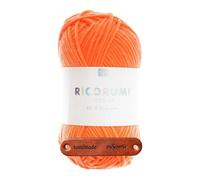 Rico Design CREATIVE RICORUMI NEON ORANGE Premium Wolle 30g neonfarbenes Häkelgarn für Amigurumi Figuren Deko Anhänger und farbenfrohe Details mit mySearose Label