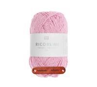 Rico Design CREATIVE RICORUMI TWINKLY TWINKLY DK 08 ROSA Premium Wolle 25g Kreativgarn mit Glitzereffekt fuer Amigurumi Figuren Haekelprojekte Dekoration Geschenkideen Farbvielfalt mit mySearose Label