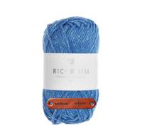 Rico Design CREATIVE RICORUMI TWINKLY TWINKLY DK 13 BLAU Premium Wolle 25g Kreativgarn mit Glitzereffekt fuer Amigurumi Figuren Haekelprojekte Dekoration Geschenkideen Farbvielfalt mit mySearose Label