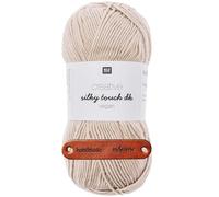 Rico Design CREATIVE SILKY TOUCH DK vegan BEIGE Premium Wolle 100g Weiches Glanzgarn für Mode Accessoires und kreative Handarbeitsideen mit mySearose Label