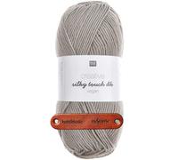 Rico Design CREATIVE SILKY TOUCH DK vegan GRAU Premium Wolle 100g Weiches Glanzgarn für Mode Accessoires und kreative Handarbeitsideen mit mySearose Label