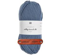 Rico Design CREATIVE SILKY TOUCH DK vegan JEANS Premium Wolle 100g Weiches Glanzgarn für Mode Accessoires und kreative Handarbeitsideen mit mySearose Label