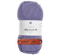 Rico Design CREATIVE SILKY TOUCH DK vegan LILA Premium Wolle 100g Weiches Glanzgarn für Mode Accessoires und kreative Handarbeitsideen mit mySearose Label