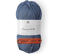 Rico Design CREATIVE SILKY TOUCH DK vegan MARINE Premium Wolle 100g Weiches Glanzgarn für Mode Accessoires und kreative Handarbeitsideen mit mySearose Label