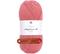 Rico Design CREATIVE SILKY TOUCH DK vegan MELONE Premium Wolle 100g Weiches Glanzgarn für Mode Accessoires und kreative Handarbeitsideen mit mySearose Label