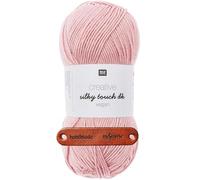Rico Design CREATIVE SILKY TOUCH DK vegan ROSA Premium Wolle 100g Weiches Glanzgarn für Mode Accessoires und kreative Handarbeitsideen mit mySearose Label