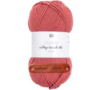 Rico Design CREATIVE SILKY TOUCH DK vegan ROT Premium Wolle 100g Weiches Glanzgarn für Mode Accessoires und kreative Handarbeitsideen mit mySearose Label