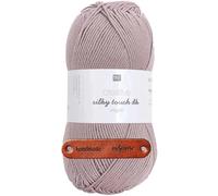 Rico Design CREATIVE SILKY TOUCH DK vegan STAUB Premium Wolle 100g Weiches Glanzgarn für Mode Accessoires und kreative Handarbeitsideen mit mySearose Label