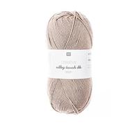 Rico Design Creative Silky Touch DK vegan Strickgarn, 100 g, Farbe: 015 Violett