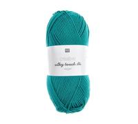 Rico Design Creative Silky Touch DK vegan Strickgarn, 100 g, Farbe: 025 Aquamarin