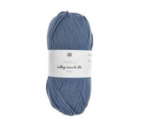 Rico Design Creative Silky Touch DK vegan Strickgarn, 100 g, Farbe: 030 Jeansblau