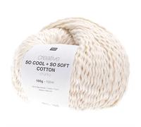 Rico Creative So Cool + So Soft Cotton Chunky 001 creme, dickes Baumwollgarn