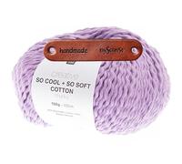 Rico Design CREATIVE SO COOL + SO SOFT COTTON CHUNKY FLIEDER Premium Wolle 100g für luftige Mode Kleidung Wohnideen und kreative Sommerprojekte mit mySearose Label