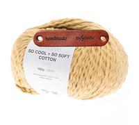 Rico Design CREATIVE SO COOL + SO SOFT COTTON CHUNKY GELB Premium Wolle 100g für luftige Mode Kleidung Wohnideen und kreative Sommerprojekte mit mySearose Label