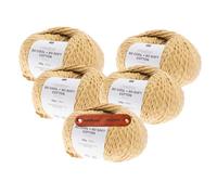 Rico Design CREATIVE SO COOL + SO SOFT COTTON CHUNKY GELB Premium Wolle 5 x 100g für luftige Mode Kleidung Wohnideen und kreative Sommerprojekte mit mySearose Label
